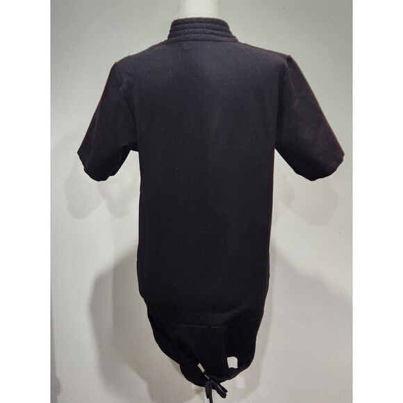 PINK + Dolphin Black "foreign." Short Sleeve Sweatshirt Tunic Dress, Medium - Picture 4 of 9